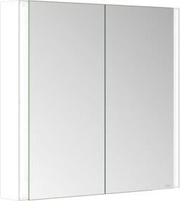 Keuco Spiegelschrank Somaris 2-türig in Weiß mit LED-Beleuchtung und Anti-Fog-Funktion, B/H/T: 80 x 71 x 12,7 cm - Bild 1