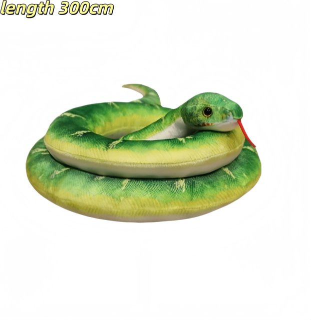 Yiran toy Klapperschlange Python, Plüschtier, Grün - Bild 1
