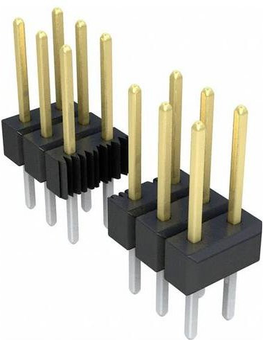 Molex Stiftleiste Standard 2 Reihen in Schwarz und Gold - Bild 1