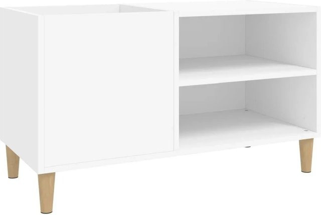vidaXL Plattenschrank Weiß aus Holzwerkstoff, B/T/H: 84,5 x 38 x 48 cm - Bild 1
