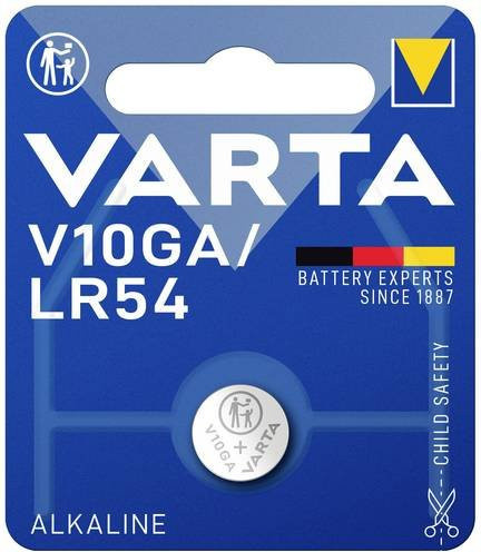 Varta Knopfzelle LR54 Alkali-Mangan 1,5V 70 mAh V10GA - Bild 1