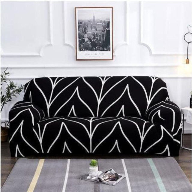 BC-Warm Home Universal Stretch Sofabezug in Schwarz für Sofas von 90-140 cm - Bild 1