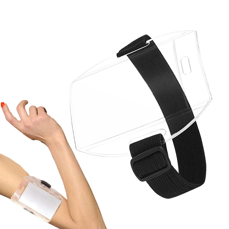 Armband für Ausweise, PVC-Kartenhalter, transparent, Unisex - Bild 3