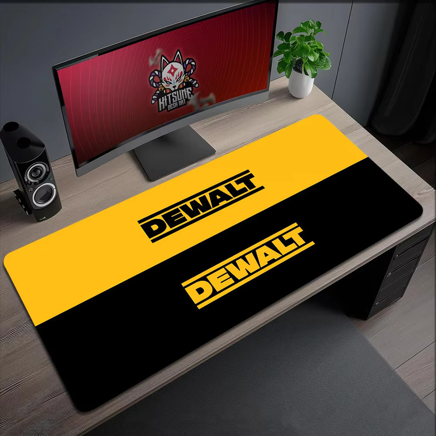 DEWALT Mauspad Lockedge in Gelb, rutschfeste Schreibunterlage für Gaming und Büro - Bild 3