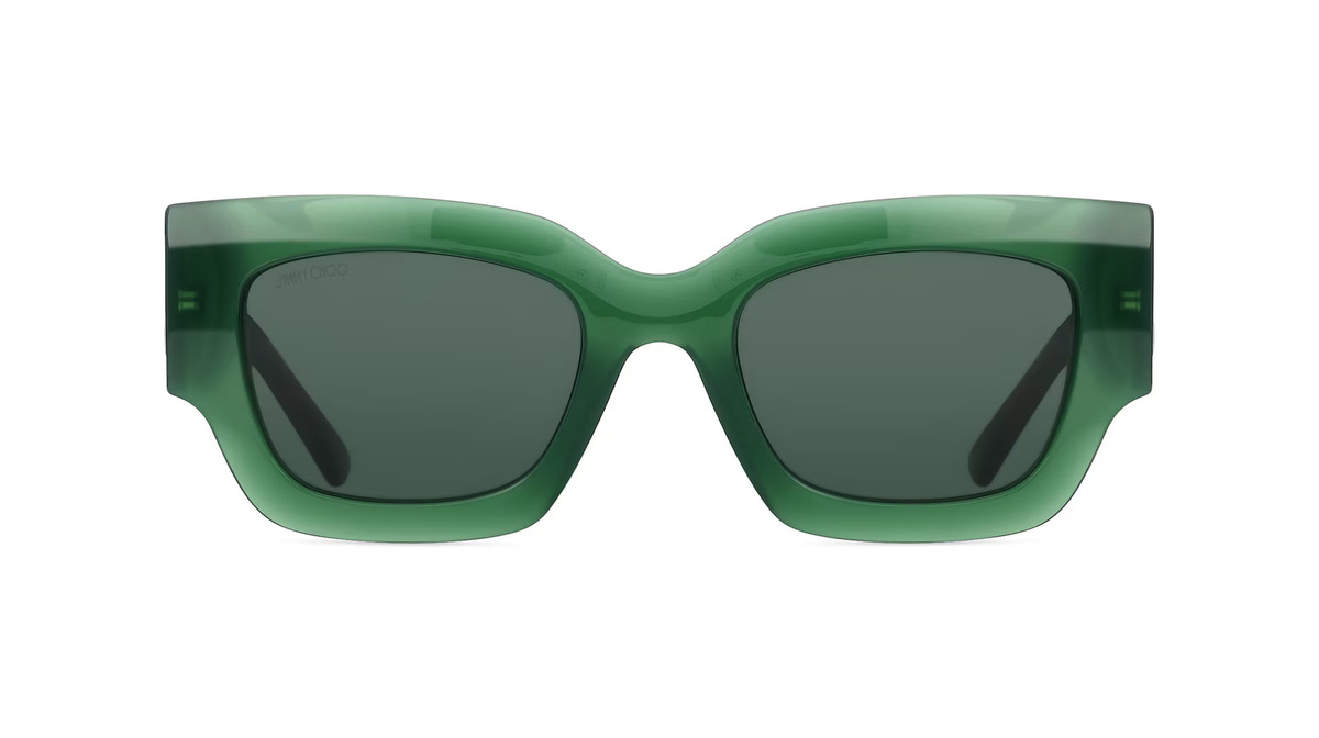 Jimmy Choo NENA/S Sonnenbrille Butterfly, Vollrand, Acetat, grün, Damen - Bild 1