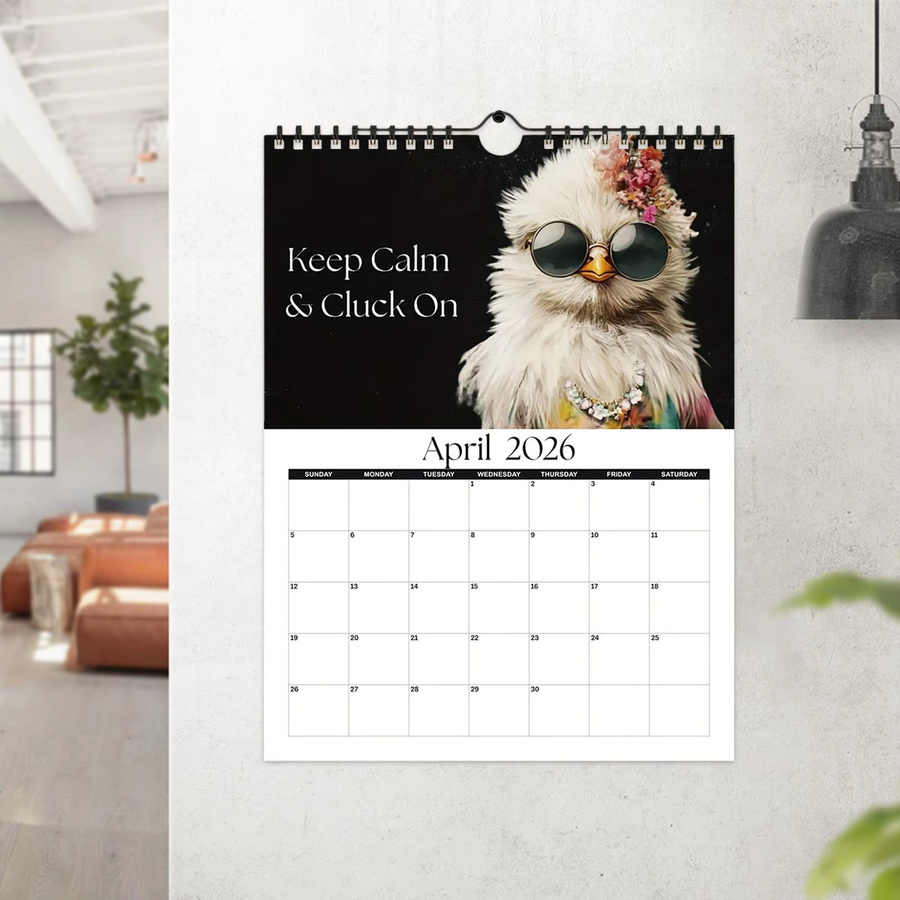 Wandkalender 2026 mit Henne-Motiven in Mehrfarbig - Bild 3
