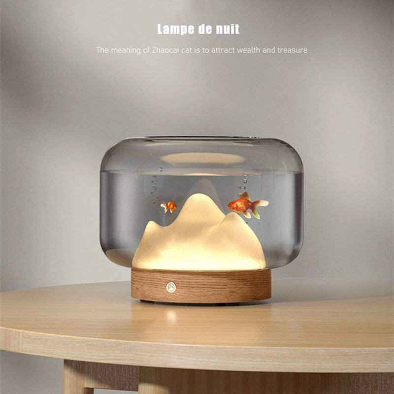 Schnee Berg Glas Aquarium Dekoration in transparent für Mini Fishbowls und Terrarien - Bild 1
