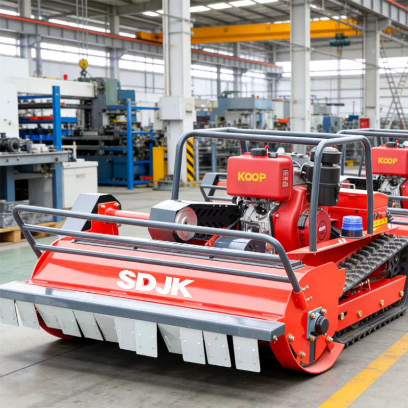 SDJK Mini Ferngesteuerter Rasenmäher-Roboter Allterrain-Unkrautjäter in Rot - Bild 3