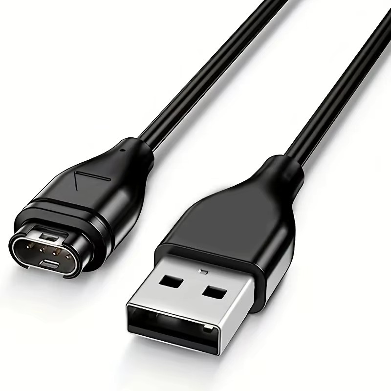 USB-C Ladekabel für Garmin Fenix 7 7s 7x 6 6s 6x 5 5x 5s Plus und Vivoactive 3, Schwarz, 1 m - Bild 2