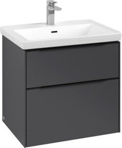 Villeroy & Boch Waschtischunterschrank Subway 3.0 in Grau, Wandmontage mit integrierter LED-Beleuchtung und Schubladen, B/T/H: 62,2 x 57,6 x 47,8 cm - Bild 1