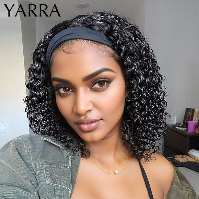 YARRA Stirnband-Perücke, Echthaar, verworrene Locken, Damen - Bild 1