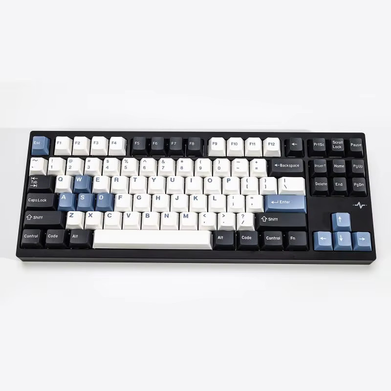 KBDiy GMK Arctic Keycaps Double Shot PBT Cherry Profile in Schwarz und Multicolour für mechanische Tastaturen mit ISO Enter, passend für Aula F87 F108 F99 Pro und 75% Layouts - Bild 4