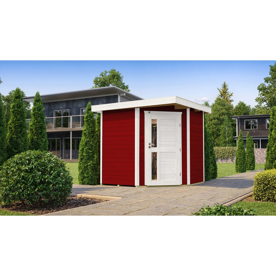 WEKA Holz-Gartenhaus 229 mit Flachdach in Schwedenrot, B/T: 244 x 244 cm - Bild 2