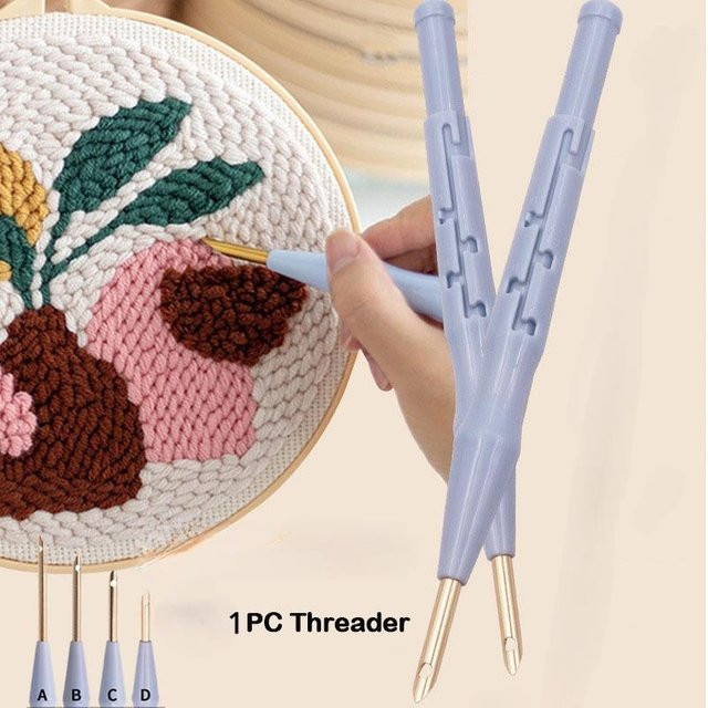 Punch Nadel Stickerei Set für DIY Projekte in Multicolour und Blau aus Kunststoff - Bild 1
