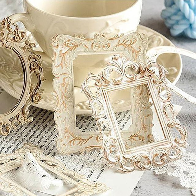 Set mit 4 Scrapbook-Papieren im Vintage-Stil mit geprägter Textur und Hohlprägung - Bild 1