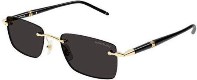 Montblanc MB0344S Sonnenbrille, randlos, eckig, Metall, Herren, gold - Bild 2