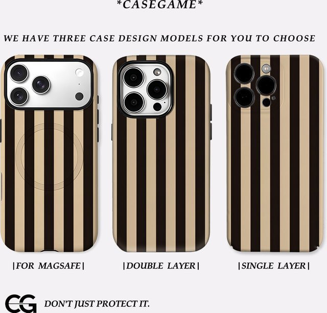 Potdemiel Handyhülle Schokoladencreme gestreift für iPhone 17 16 15 14 13 12 11 Pro Max Plus in Braun - Bild 1