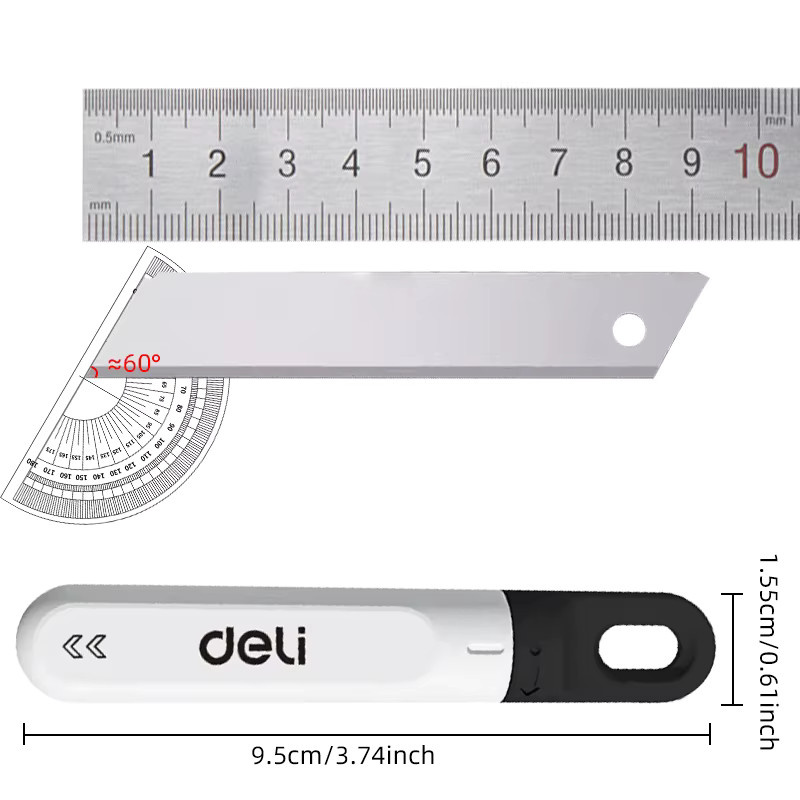 DTBD Mini-Einziehbares Allzweckmesser aus Kohlenstoffstahl in Weiß - Bild 4