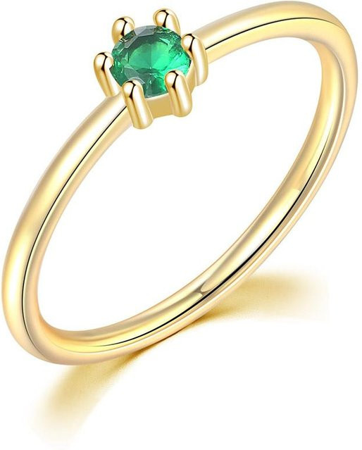 YULIN Ring, Gelbgold, Zirkonia, Damen, Verlobung - Bild 1