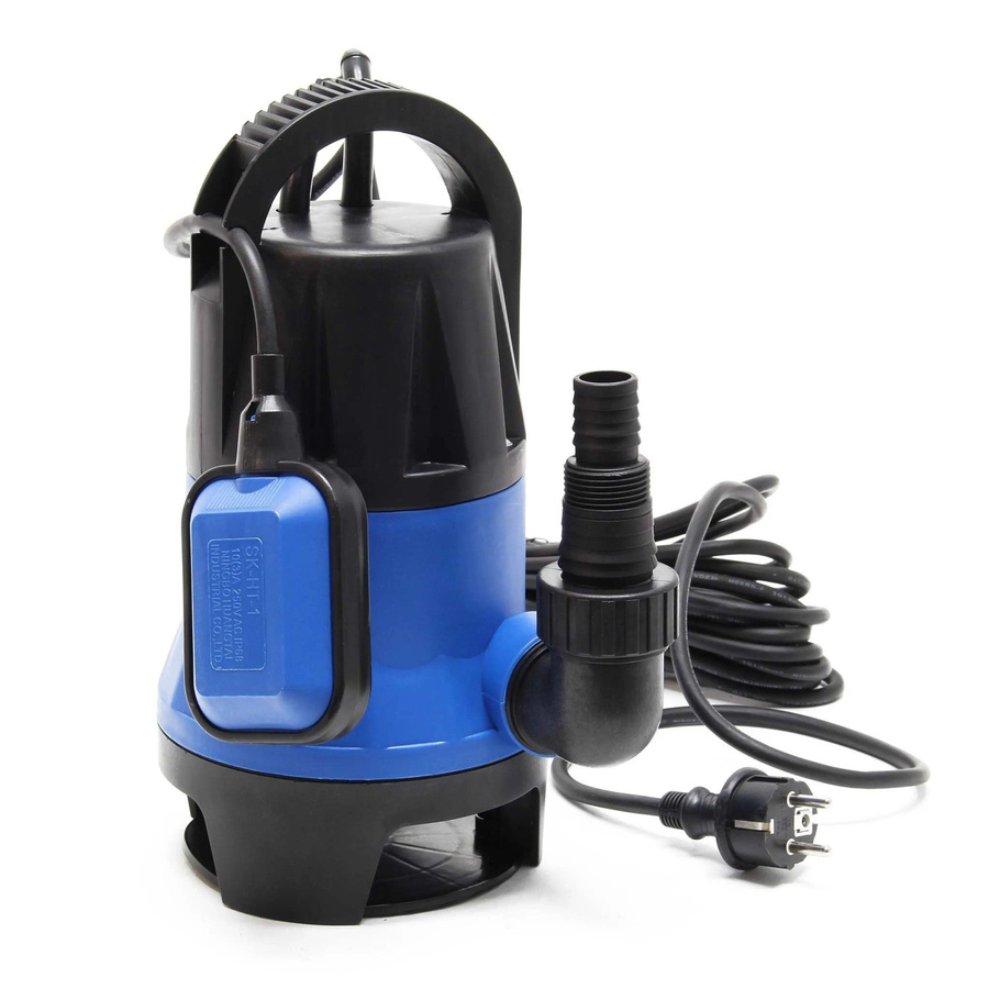 Wiltec Schmutzwasserpumpe als Tauchpumpe für Garten und Brunnen, 400 W, 7500 L/H, Blau/Schwarz - Bild 2