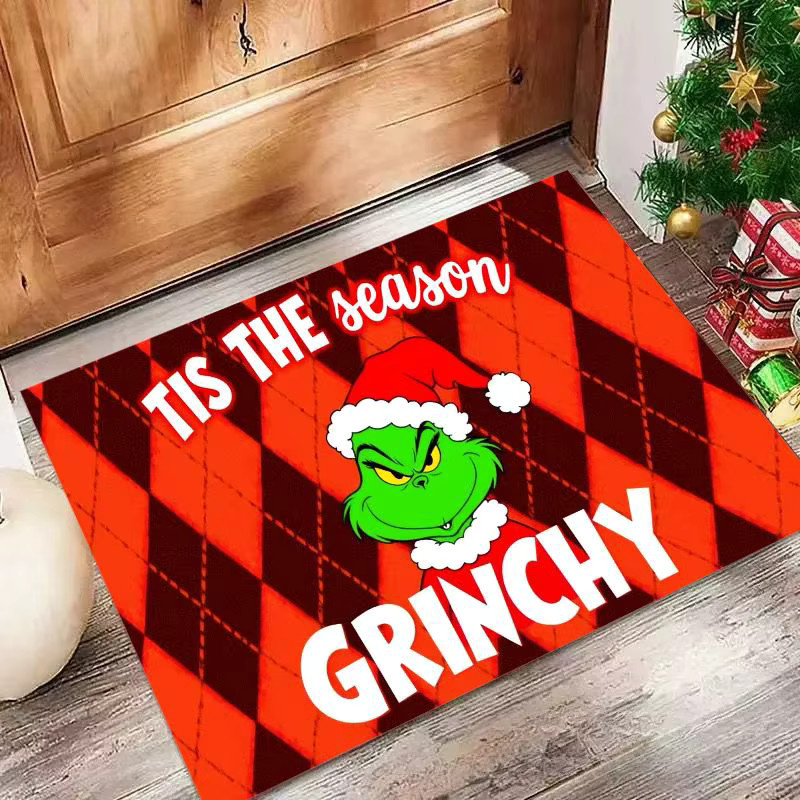 VIKAMA Weihnachtliche Fußmatte Green Elf Willkommen für Innen und Außen, Farbe: Grün, B/T: 60 x 40 cm - Bild 2