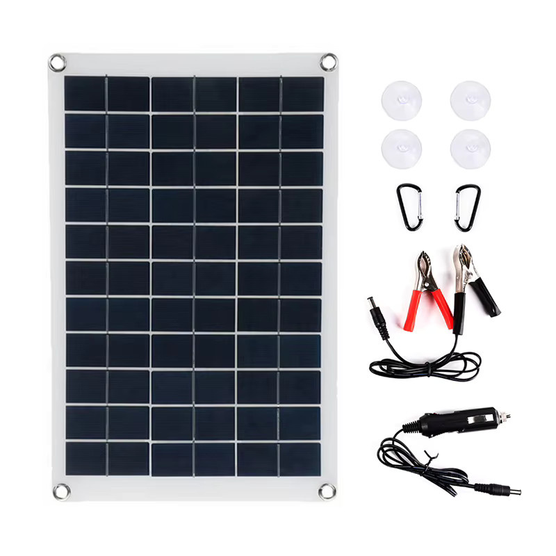 Luxuglow 100W Solar Panel 18V Wasserdichtes Tragbares Solarpanel mit Dual USB für Outdoor Camping in Schwarz - Bild 5