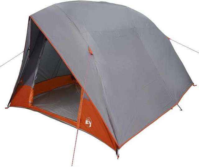 vidaXL Campingzelt mit Dach in Grau und Orange, B/T/H: 320 x 275 x 190 cm - Bild 1