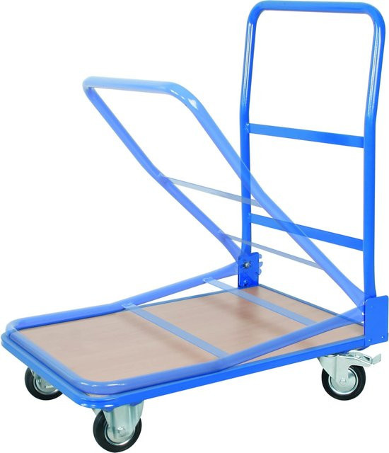 BRB-Lagertechnik Klappbügelwagen Blau, B/T/H: 73,5 x 48,0 x 90,0 cm - Bild 1
