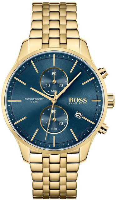 Hugo Boss Armbanduhr, Quarz, Edelstahl, Gold, 42 mm, Herren - Bild 1