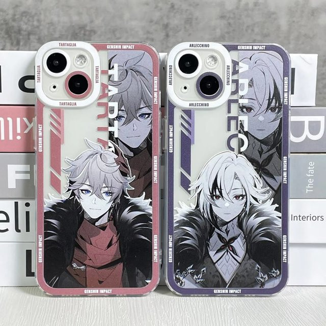 Genshin Impact Stoßfeste Handyhülle für iPhone 17 16 15 14 13 12 11 Pro Max Mini XS XR 7 Plus Transparent - Bild 1