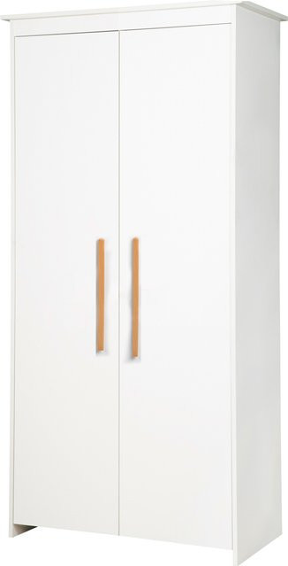 ROBA Kleiderschrank Lilo 2-türig Weiss B/T/H: 96 x 50 x 190 cm - Bild 1