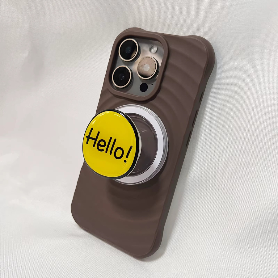 LS Handy Griptok mit süßem Cartoon-Orange-Design als Handhalterung für iPhone 17 Pro Max und 16 Pro Max in Orange - Bild 2