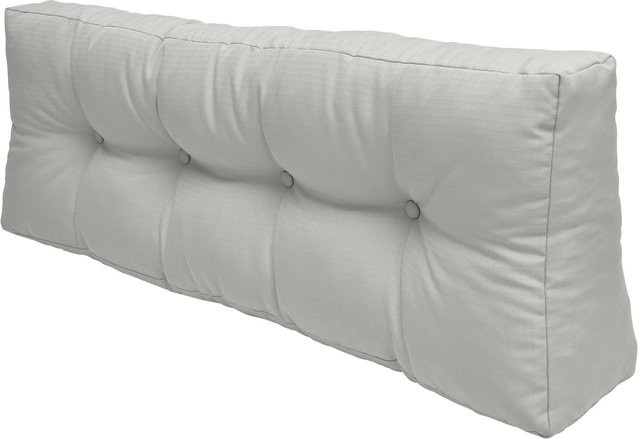 Beautissu ECO Elements Palettenkissen Rücken aus Baumwolle, Hellgrau, B/T/H: 120 x 40 x 10 cm - Bild 1