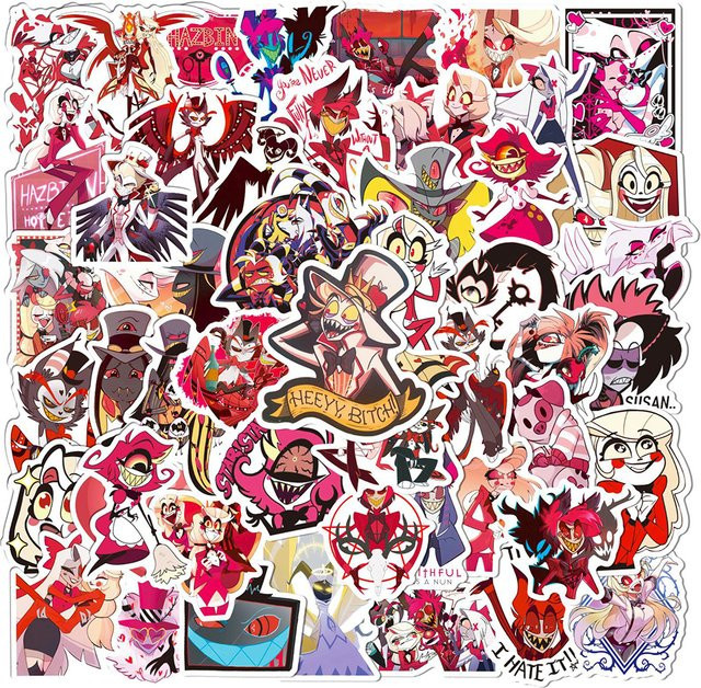 Bandai Anime Helluva Boss Aufkleber, Graffiti, 10/30/50PCS Set - Bild 1
