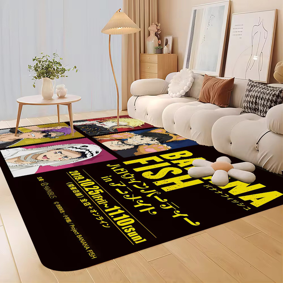 Banana Fish Anti-Rutsch-Fußmatte für Badezimmer, Kinderzimmer und Wohnzimmer, Mehrfarbig, B/T: 60 x 40 cm - Bild 4