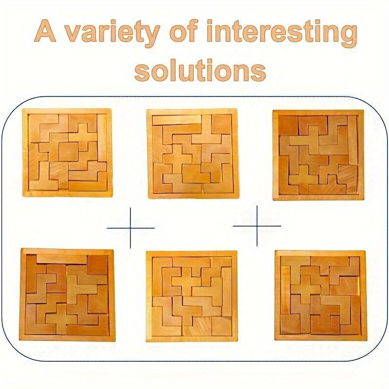 Yiran toy Busaurus Gehirnjoggel-Puzzle Tiefbraunes Holz ab 3-6 Jahre - Bild 2