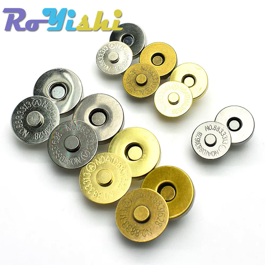 RoYishi Magnetische Druckknöpfe in Bronze für Handtaschen und Geldbörsen, 14-18mm - Bild 2