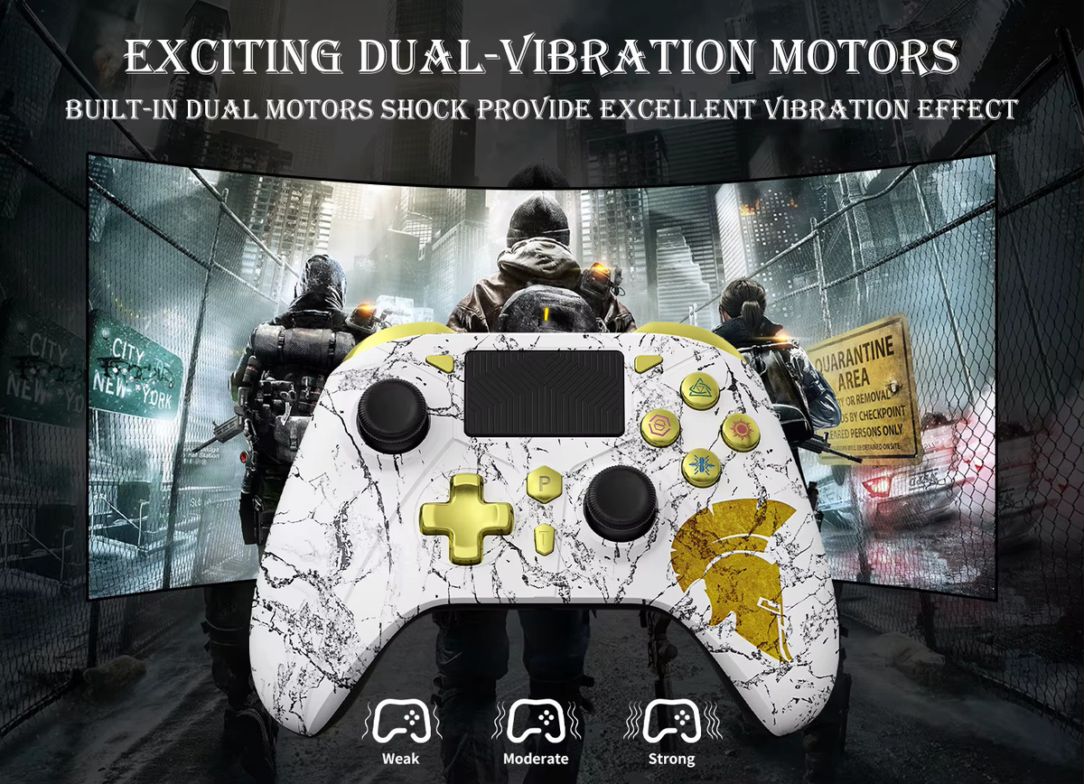 Bonacell Bluetooth Wireless Gamepad Multicolour für PS4 Slim Pro, PC, iOS und Android mit Dual Vibration und Sechs-Achsen-Joystick - Bild 4