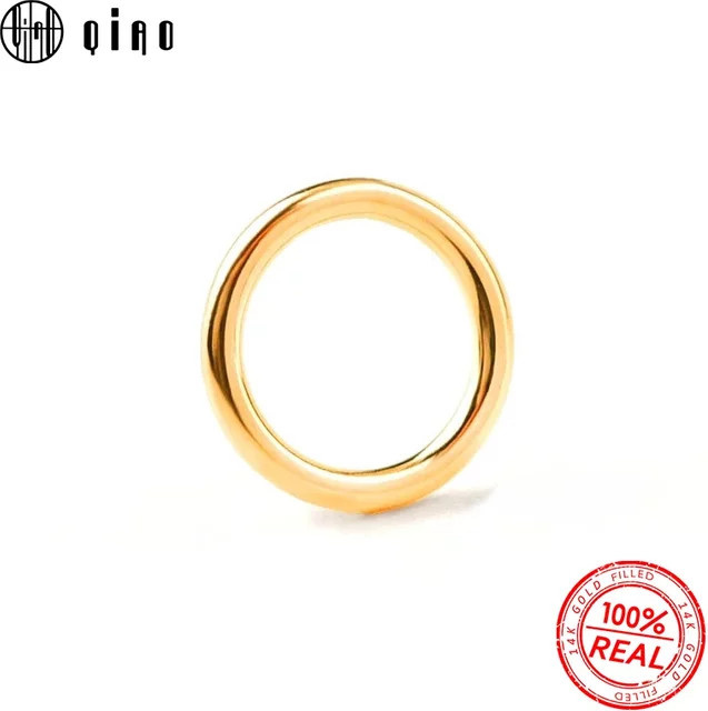 QIAO Biegeringe und Spaltringe, 14K Gold Filled, Gold, Unisex - Bild 1