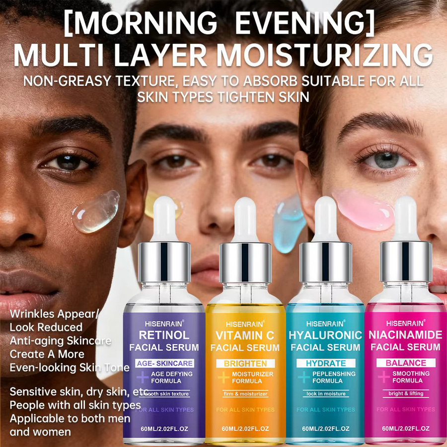 HISENRAIN Feuchtigkeitsspendende Essenz Serum, 4-teiliges Set, Unisex - Bild 4