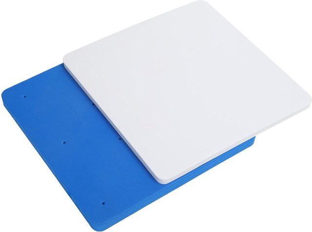 mfySpace Fondant Kuchen Formmatte mit 12 Löchern zur DIY Dekoration und Modellierung von Zuckerblumen, Weiß und Blau, Kunststoff, quadratisch - Bild 1