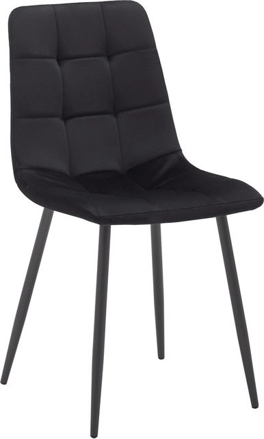 Bessagi Home Stuhl Ria Schwarz Samt Gepolstert B/T/H: 54,0 x 43,5 x 87,0 cm - Bild 1