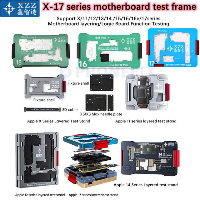 XZZ Isocket X-17 Serie 4-in-1 Delaminierungstestrahmen Motherboard-Schichtfunktionstester für iPhone X-17/17Air/17Pro - Bild 1