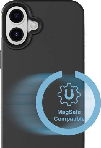 4Smarts Silikon Schutzhülle Cupertino Backcover für Apple iPhone 16 in Schwarz mit Unterstützung für induktives Laden - Bild 1