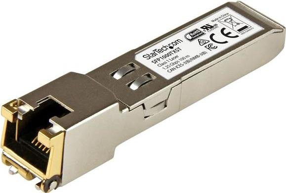 StarTech.com Gigabit SFP Transceiver Modul 1000Base-TX Kupfer RJ45 MSA konform Silber - Bild 1