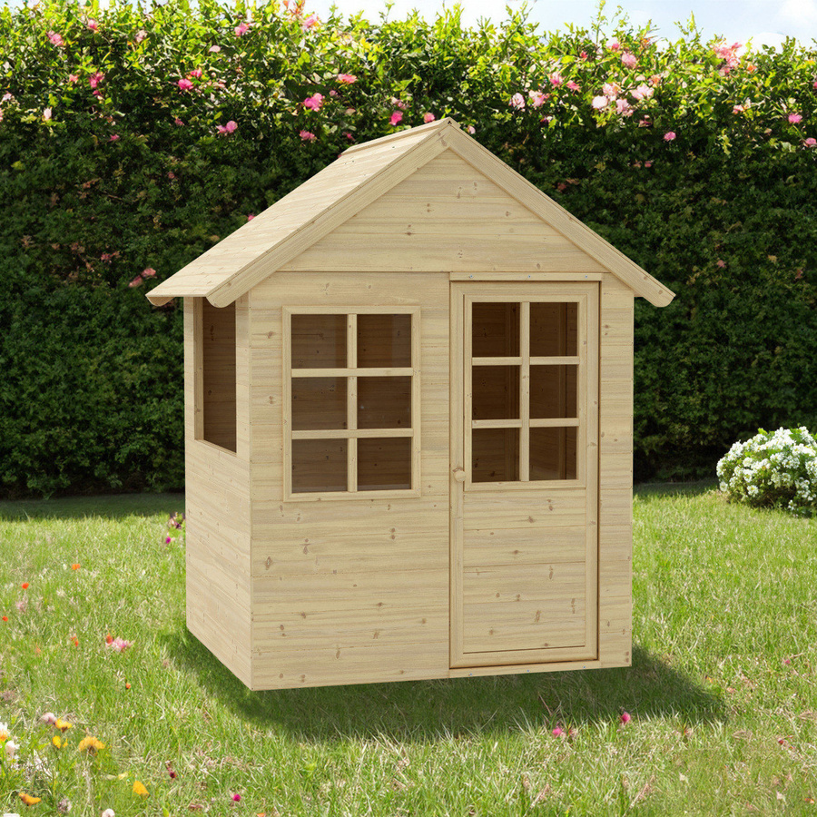 Zwerkules Holzspielhaus Holla in Natur aus Kiefern- und Fichtenholz, B/H/T: 121 x 140 x 97,5 cm - Bild 2