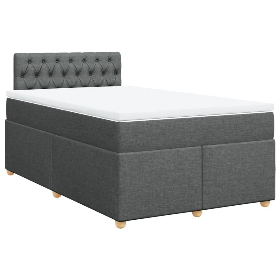 vidaXL Boxspringbett mit Matratze Hybrid-Design in Dunkelgrau, B/T: 120 x 190 cm - Bild 2