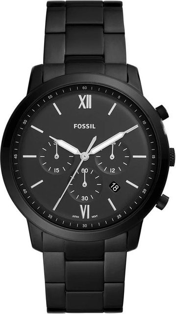 Fossil Chronograph, Edelstahl, Schwarz, Quarz, Herren - Bild 1