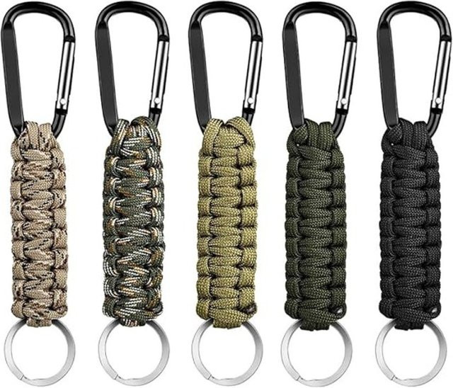 QHSPE Schlüsselanhänger, Paracord, Schwarz, Unisex - Bild 1