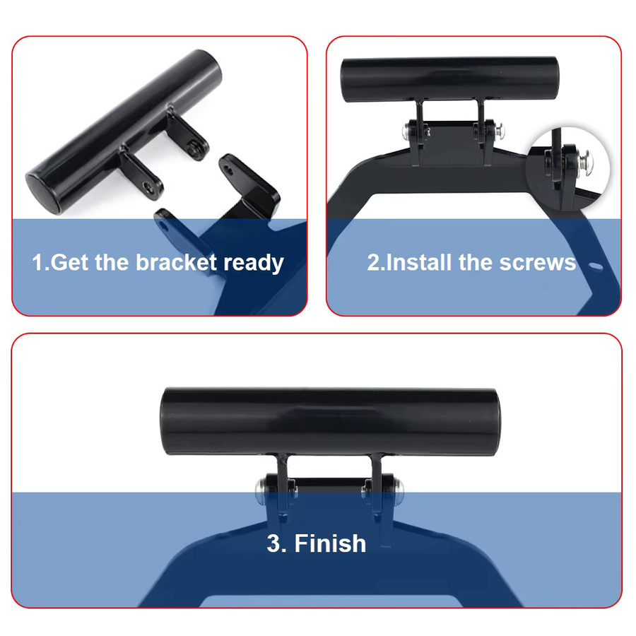 Xracingmoto Motorrad Navigation Telefonhalterung für Honda NC750X / NC750XAM / NC750X DCT (2021-2024) mit Windschutzscheibe, Schwarz - Bild 6